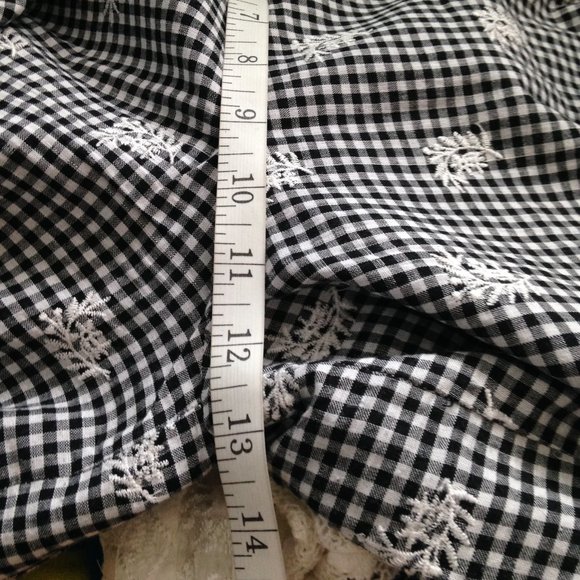 5/$15| Unused Cute Embroidered Like Floral Scallop Hem Wide Leg Back Zippered P… - Picture 7 of 16